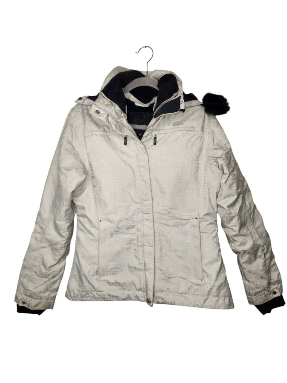 Killy White Hooded Ski Snow Winter Jacket Size 40 US 12-14